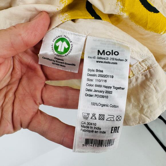 Molo “Happy Together” Skirt Smiley Face Print Organic Cotton Size 110/116 (5–6Y) - Picture 4 of 7